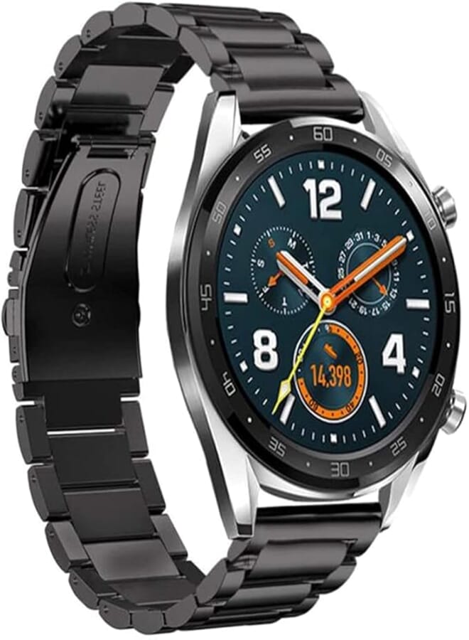 Elite Ceramic Strap Band for Huawei Smart Watch GT2 and GT/Honor Magic 2 - Black
